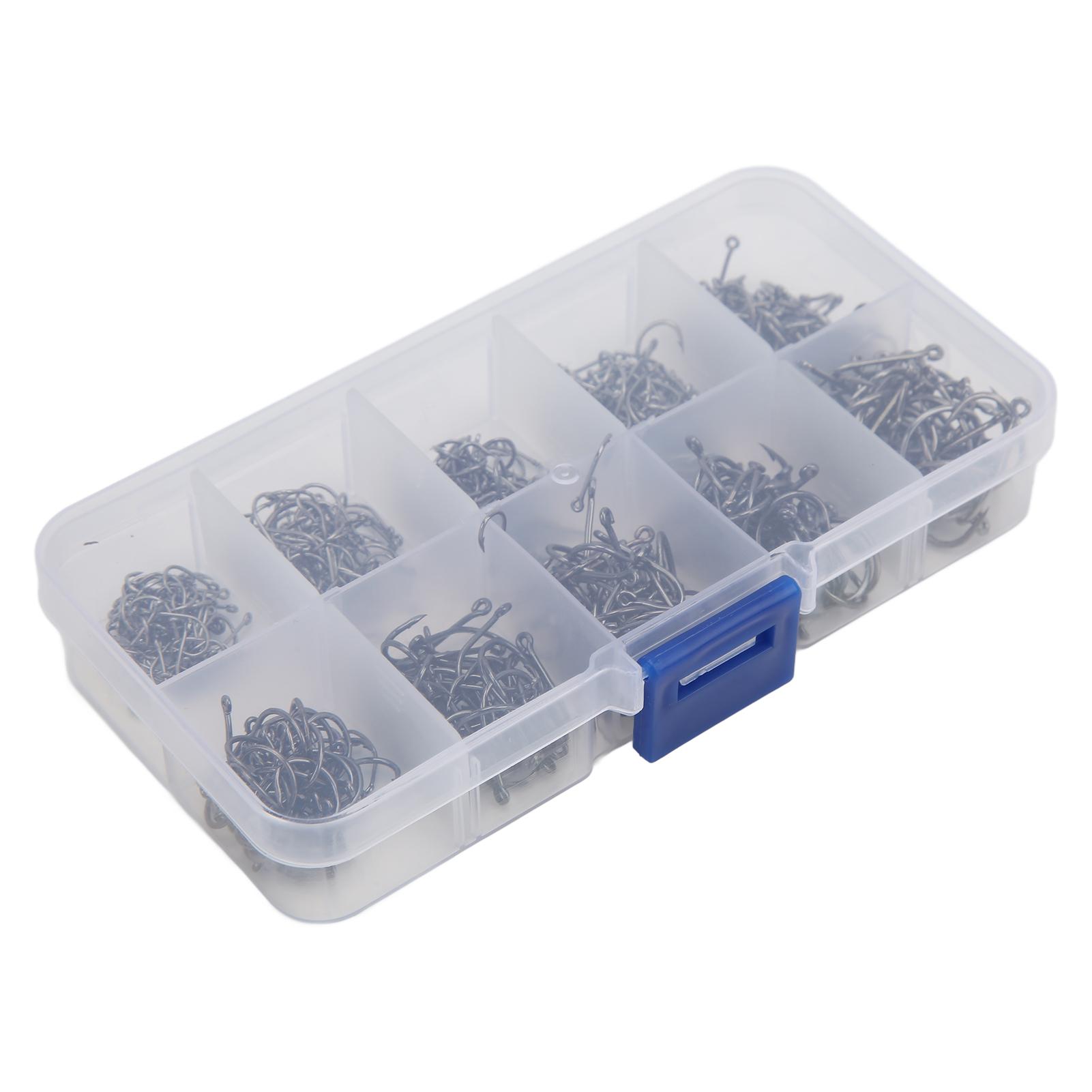 

500 шт. Набор рыболовных крючков из углеродистой стали, одинарный круглый рыболовный крючок для ловли карпа, черные чёрный