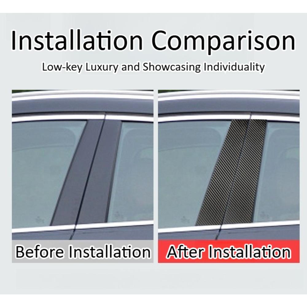 Real Carbon Fiber B Pillar Trim Sticker Panels For BMW X6 2009-2014 Car Exterior Styling Accessories Kit Sets Replacement Panels