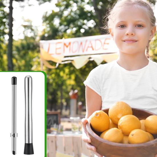 3Pcs/Set Straw Puncher Muddler Set Stainless Steel Straw Hole Puncher Kit Lemonade Stand Essentials Kit