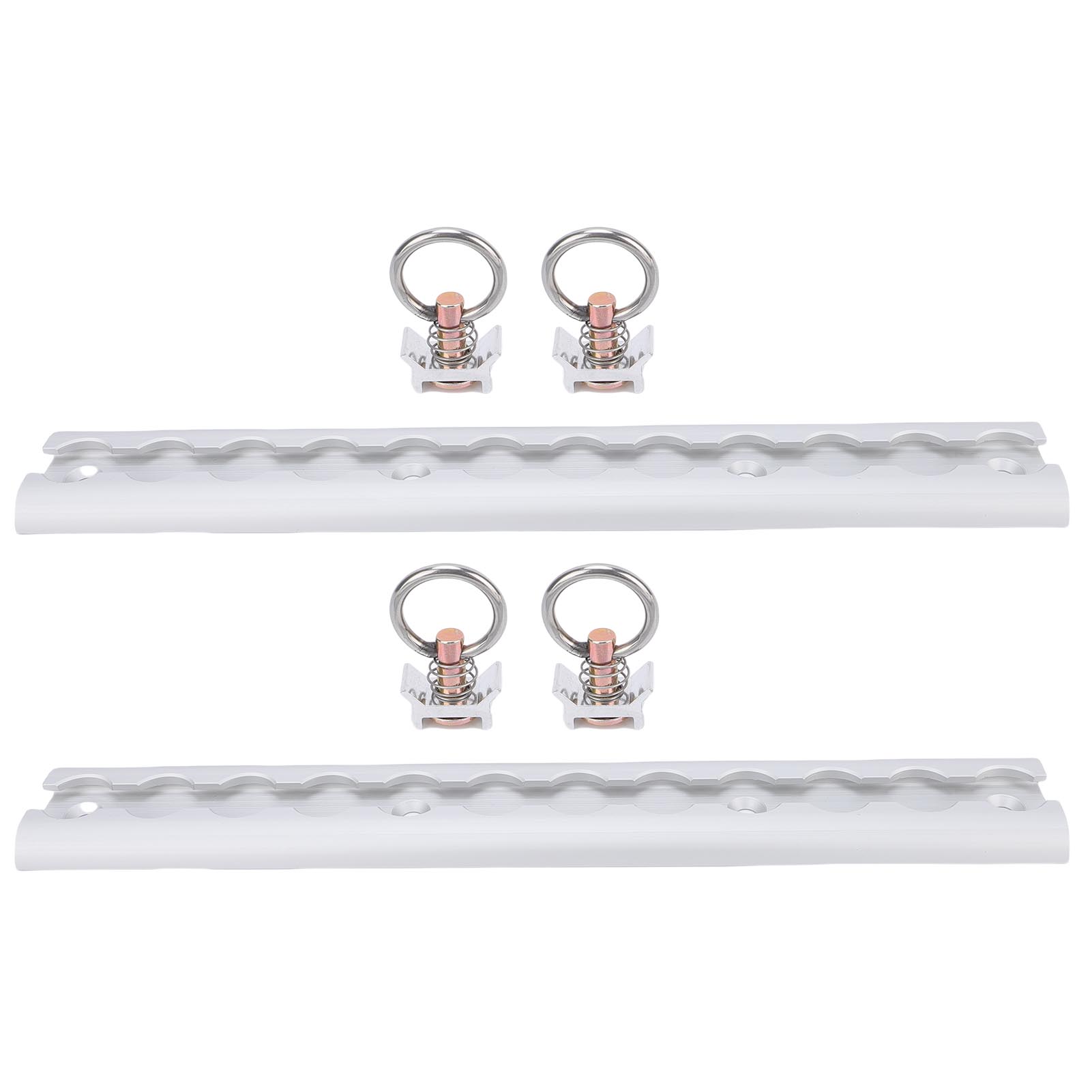 

Алюминиевая L-образная направляющая 304 мм Утолщенная L-образная направляющая с крепежными кольцами для мотоциклов, квадроциклов, внедорожников, пикапов серебряный