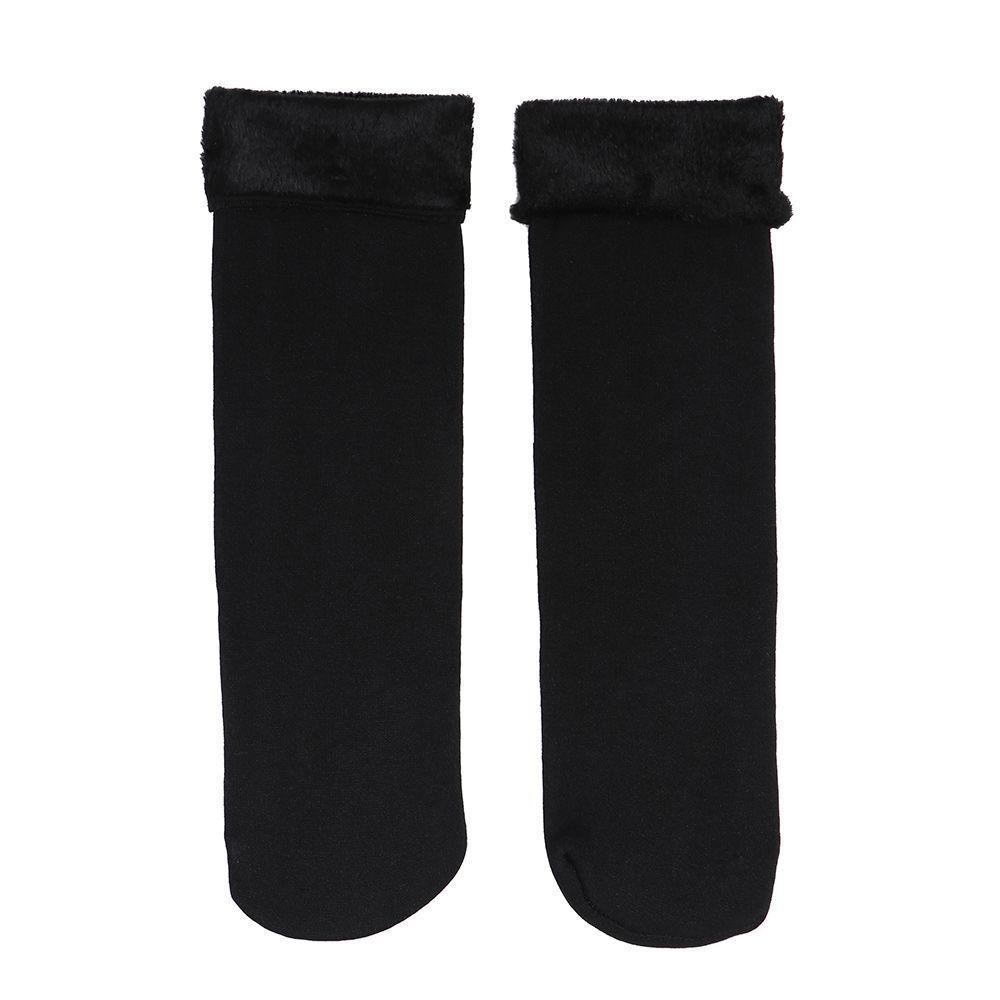 Thickened Home Floor Socks Velvet-lined Women's Hosiery Leg Warmers Mid Tube Socks Free Size