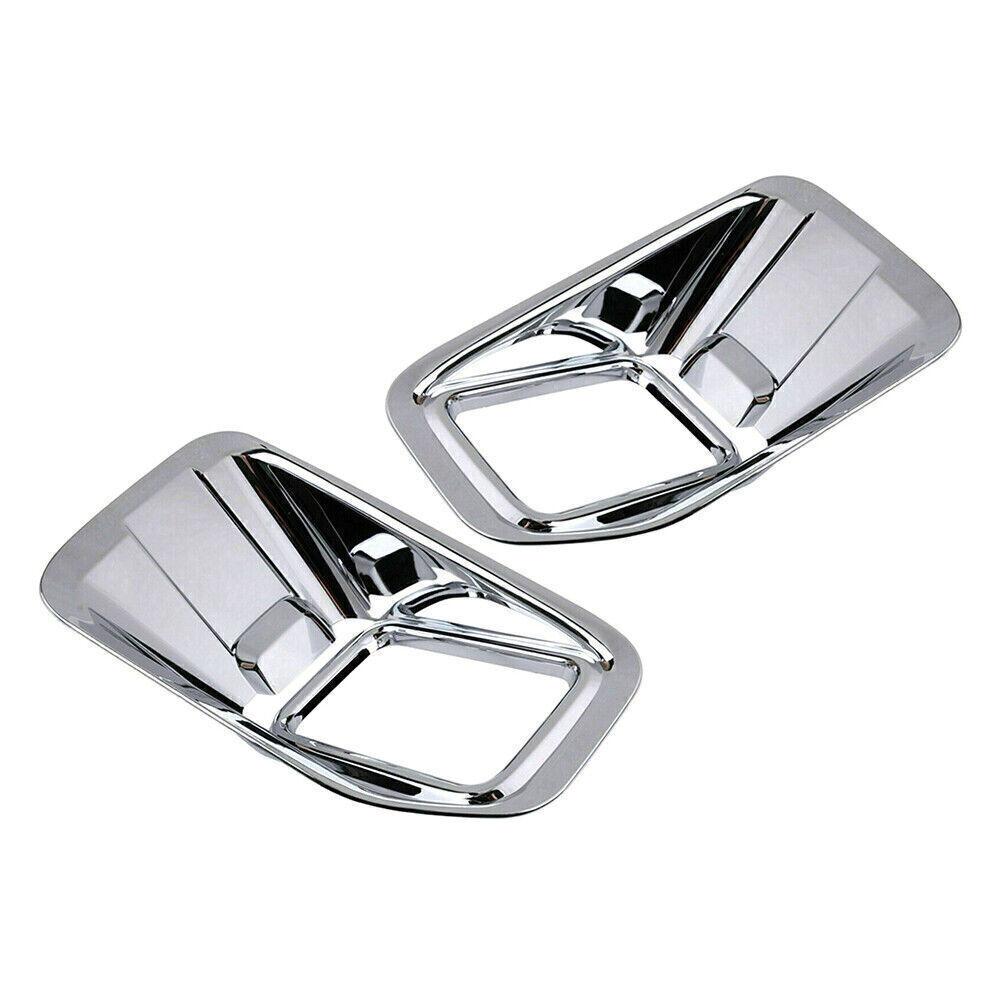 For Ford F-150 2015-2018 Auto Front Fog Light Lamp Decoration Cover Trim Chrome
