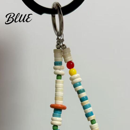Phone Lanyard With Beads Mobile Chain Handmade Retro Color Matching