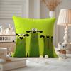 Funny Creative Cartoon Doberman Cushion Cover Anti-dustmite Pillowcase Invisible Zipper Silky Short Plush Sofa Cushion Cover