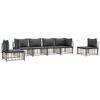 VidaXL Salon de Jardin avec Coussins 6 pcs, Canapés avec Dossier, Ensemble de Meubles Patio Terrasse Extérieur, Anthracite 3186721