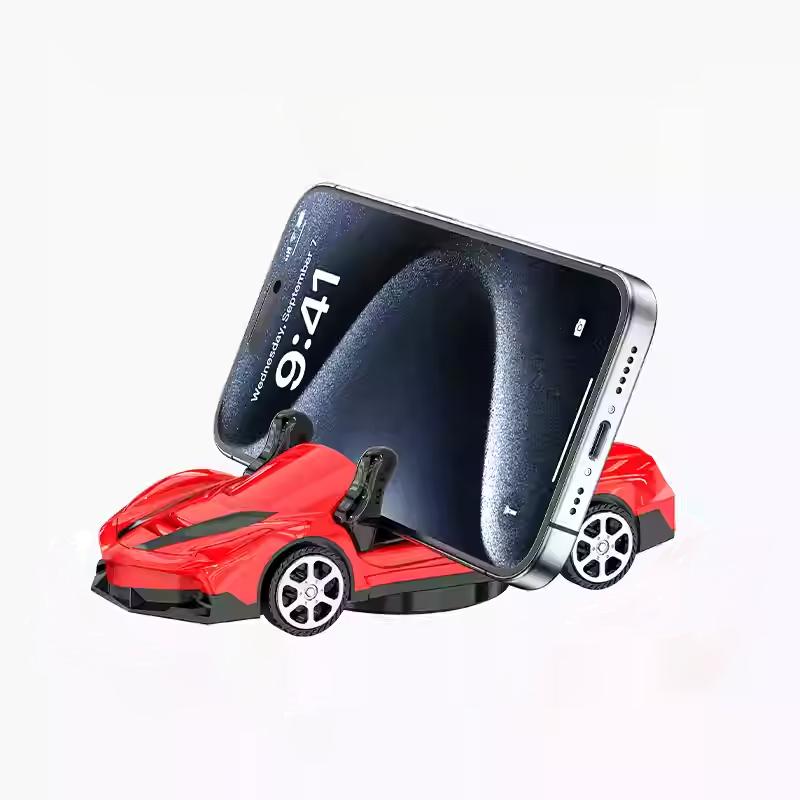 2-in-1 Racing Car Phone Holder Car Desktop Decor Stand 360° Rotatable Universal for All Smartphones Mount