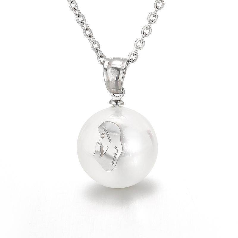 

Японские и корейские минималистичные украшения с подвеской из нержавеющей стали и жемчуга