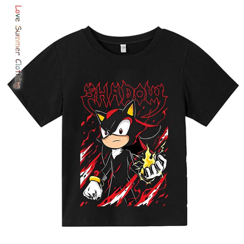 Mikina s kapucí pro chlapce Shadow Věk 4-14 Ježek HD potisk Chlapecká mikina Sonic Dívčí ležérní oblečení Podzimní mikina Dětská mikina Polyester
