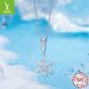 Winter Snowflake Beads S925 Sterling Silver Diy Bracelet Beaded Accessories Jewelry Light Luxury Premium Sense