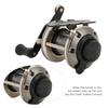 Portable Ice Winter Fishing Reel Small Plate Wheel Lateral Reel with Line Tackleblack