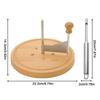 Cheese Curler Wheel Stainless Steel Wood Base Smooth Shaving Manual Handheld Cheese Flower Maker Slicer for Restaurant Cafe Home