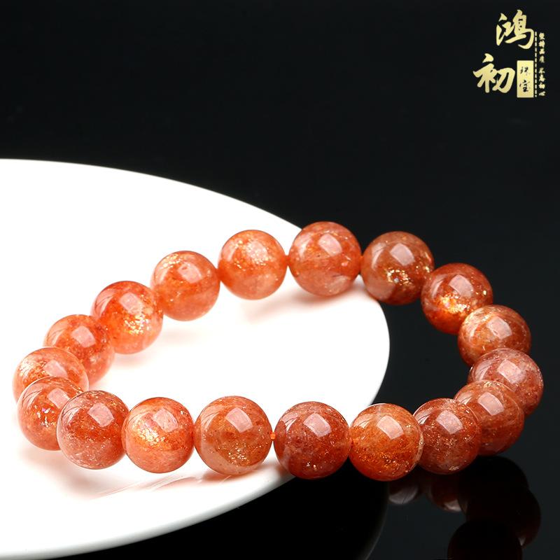 Hongchu Crystal Natural7A Premium Golden Strawberry Crystal Bracelet Fashionable Golden Sun Bead Bracelet