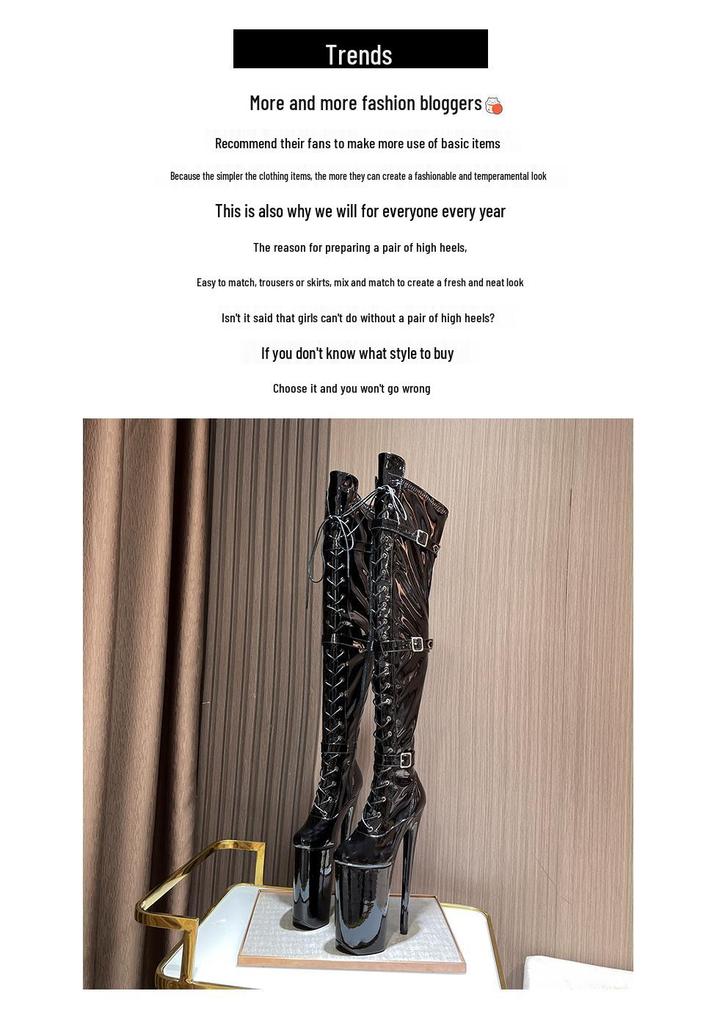 European Fashion Ultra Sexy 26CM High Heel Over-the-Knee Knight & Pole Dancing Boots