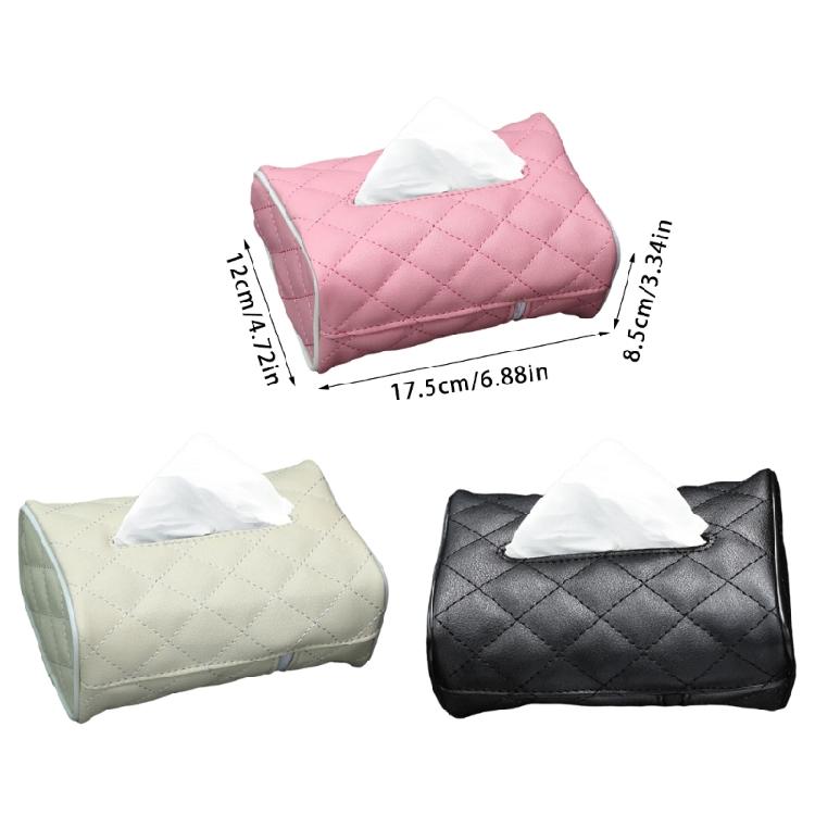 Elegant Car Tissue Holders PU Leather Large Capacity Tissue Box Designed for Easy Installation & Maximums Capacity