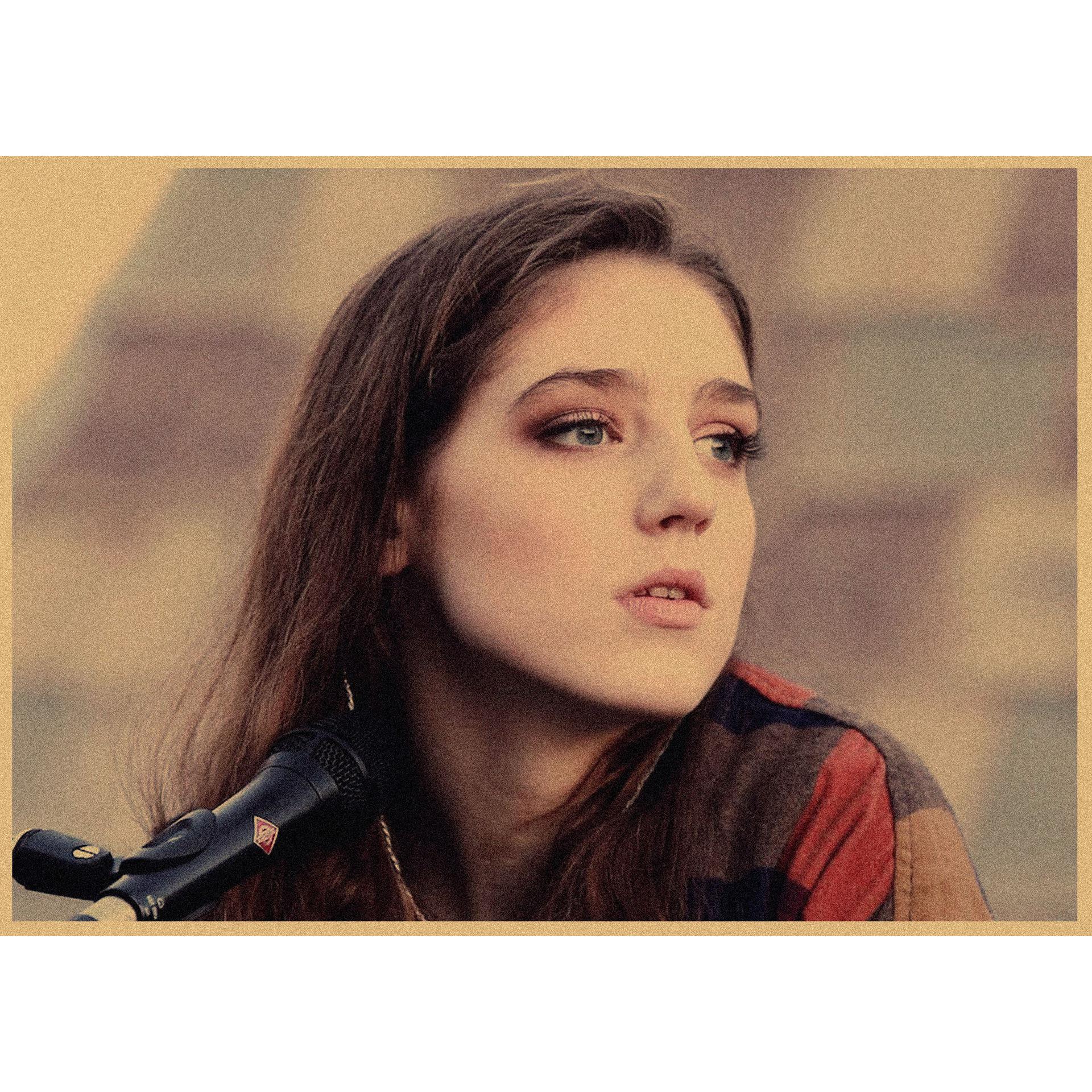 Birdy Niao Mei Beautiful Woman Retro Kraft Paper Wall Art Poster 29.7X42cm