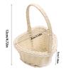 Handheld Woven flower child Basket Heart-Shaped Candy Baskets imitation rattan woven flower basket Easter basket for Weddings