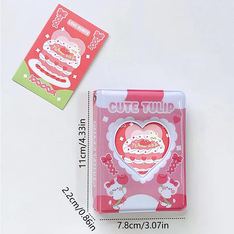 3 Inch Cartoon Photo Album Lovely Photocard Holder Kpop Idol Chasing Collection Book Cake Bear Printing Instax Mini Album