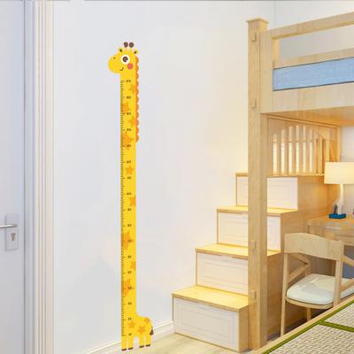 Cute Cartoon Height Sticker Unicorn Dinosaur Giraffe Wall Height Measuring Ruler Stickers For Kids Room Kindergarten Home Decor