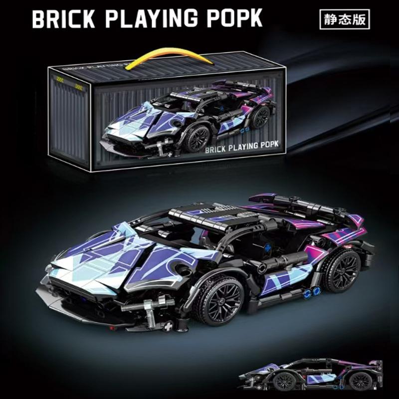 2026 New Hot Technical Building Blocks Car Racing Sport Speed Vehicle Model City Mechanical Super Bricks Puzzle Toys Adult Gift