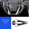 Real Soft Carbon Fiber for Toyota Prius 2010 2011 LHD RHD Car Steering Wheel Button Frame Sticker Accessories Interior Trim