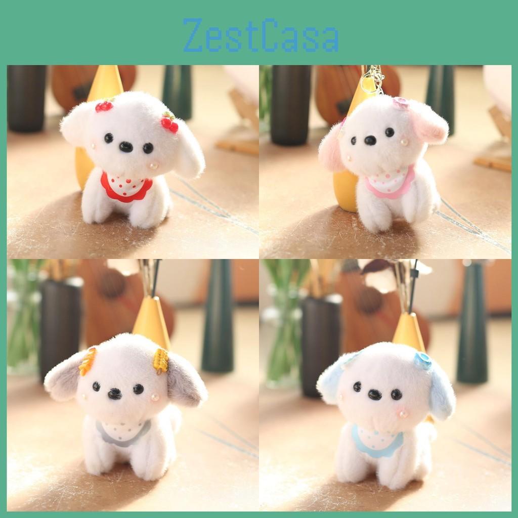 Small Soft Dog Plush Keychain Cute Cartoon Bag Accessory Children Gift Doll
