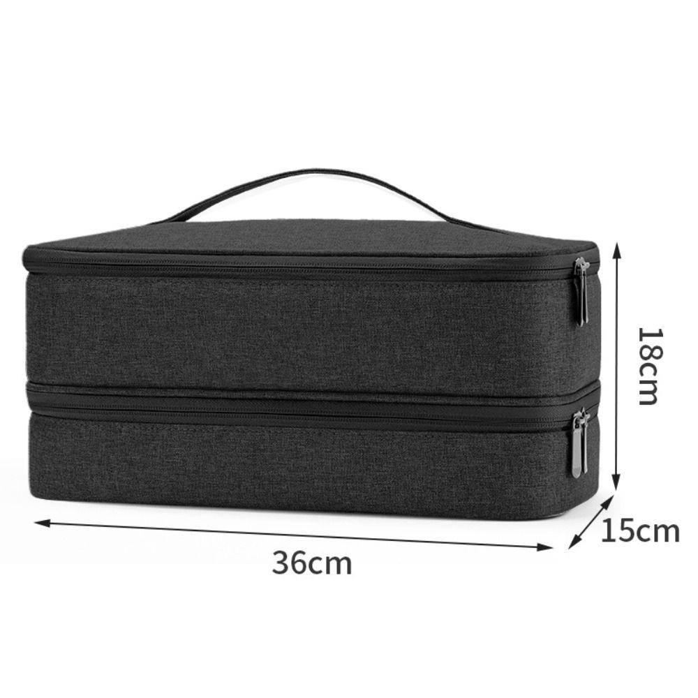 Double-Layer Carrying Case Large Capacity Hair Curler Handbag for Shark Flexstyle/Dyson Airwrap Styler and Attachments