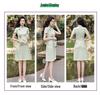 2026 New A-line Lace Short Qipao Dress - Trendy Young Fashion Style