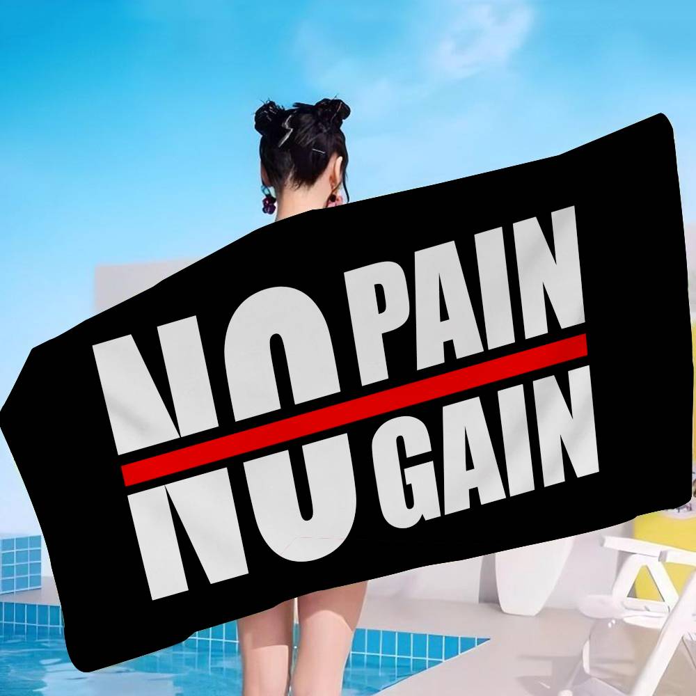 No Pain No Gain Big Microfiber Beach Towels Quick Dry Towel Sand Beach Towels Pool Towel For Travel Swim Pool Yoga