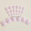 New French White Diamond Pink Translucent Toenail Tips – Essential Summer Wear