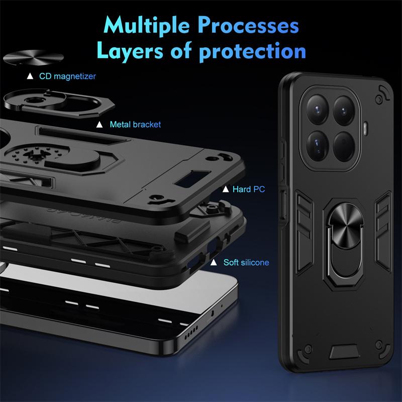 Military Armor Shockproof Case for Xiaomi 17T Pro Mi 17T 5G Protective Cover Ring Stand Holder Fundas Coque