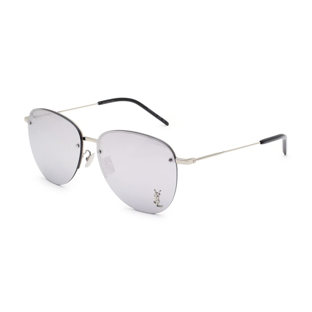 

Сонцезахисні окуляри SAINT LAURENT Унісекс Дзеркальні лінзи SL328KM 002 Сріблясті/Сріблясті