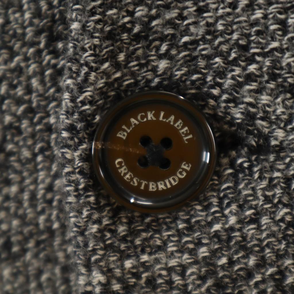 BLACK LABEL CRESTBRIDGE Mock neck Knit jacket M gray Men's Used