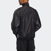 Adidas Logo Print Reversible Fleece-Lined Color Block Stand Collar Jacket Men Outerwear Black HC0268