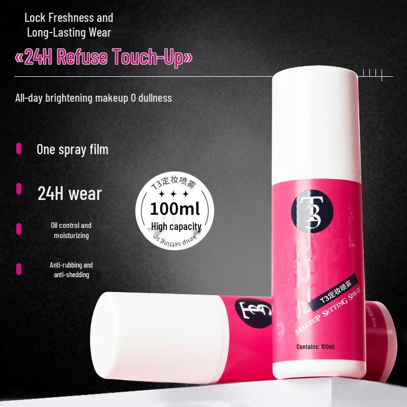 

Увлажняющий спрей для фиксации макияжа с контролем жирности и сияющим финишем - в стиле Douyin. T3 Setting Spray