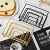 Durable Metal Tabletop Tissue Rack Decorative Elegant Paper Dispenser Minimalist Napkin Organizer for Kitchen Dining Table