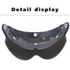 Visiera Antivento Universale a 3 Bottoni per Casco da Moto, Visiera Frontale Ribaltabile, Lente Antivento Sostitutiva per Casco da Moto
