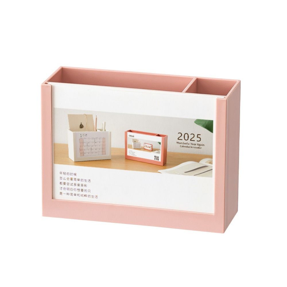 Multi-Function Desk Calendar Organizers Creative Pencil Storage Box Desk Calendar Pen Holder  Home