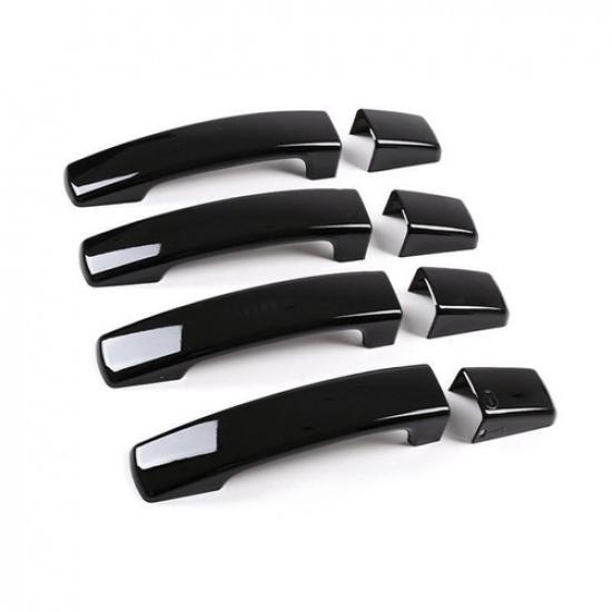 Glossy Black Car Door Handle Cover Trim For Land Rover L320 LR2 LR3 2005 - 2008