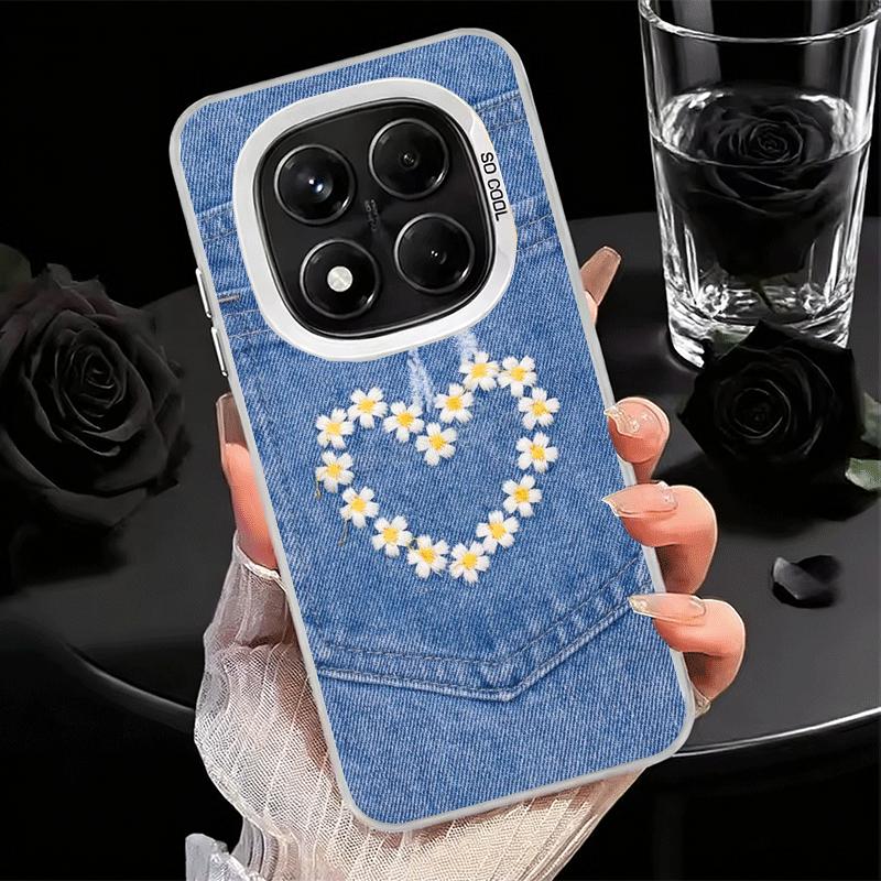 Retro Denim Pattern Soft Phone Case for Xiaomi Redmi Note 13 14 15 Pro Plus 12S 12 11S 11 11T 10S 10 Shockproof Cover Back Shell
