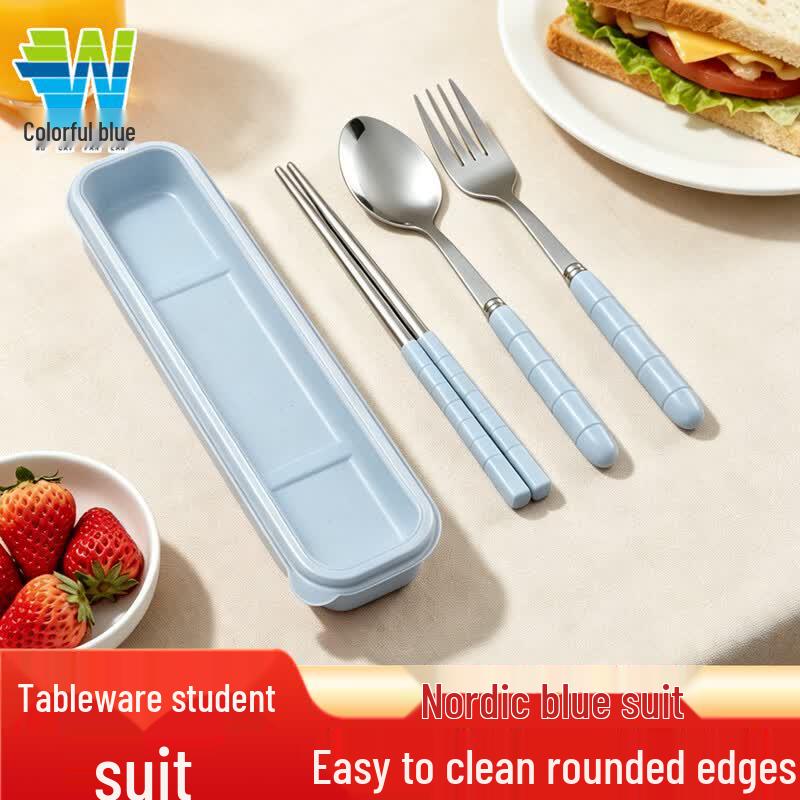 Nordic Blue 316 Stainless Steel Portable Cutlery Set