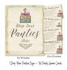 Inkdotpot Girls Night Out Bachelorette Party Panty Game Travelling Bridal Shower Game 1 SignA    30 Size CardsA  Light