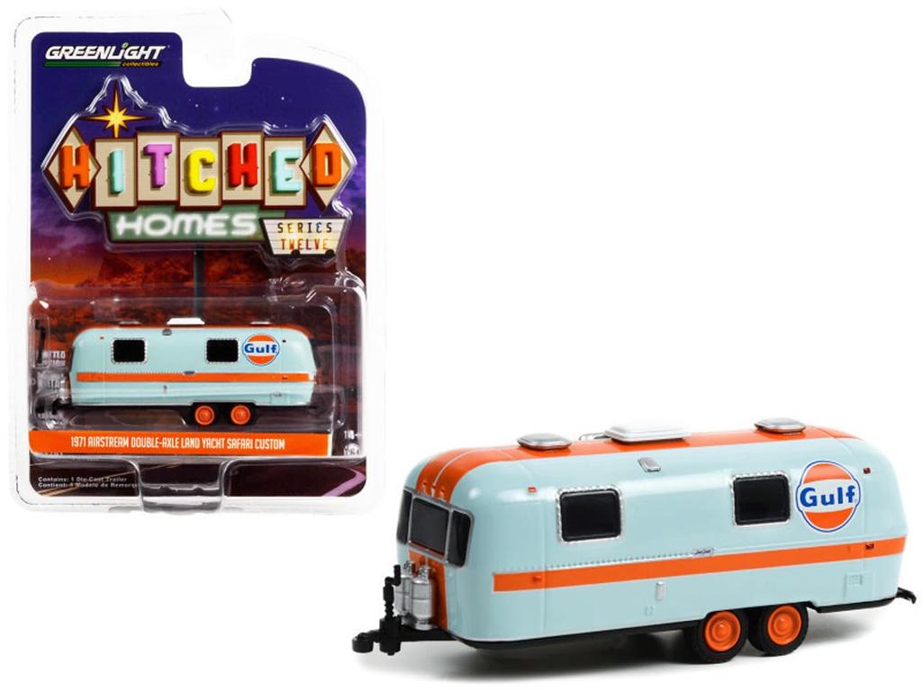 Greenlight Scale Airstream Land Yacht Safari Custom 1972 Gulf Greenlight Camper 1/64 Double-Axle [Used]