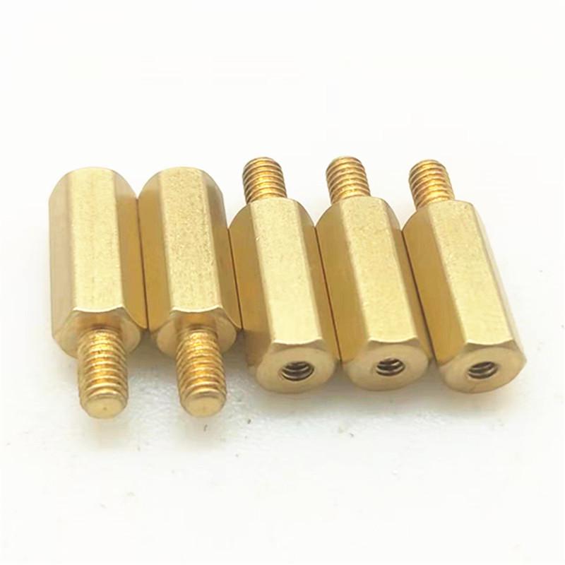 M3 To M2 Hexagonal Copper Stud for Circuit Board Support and Isolation
