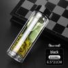ZISIZ Double-Layer Glass Water Cup