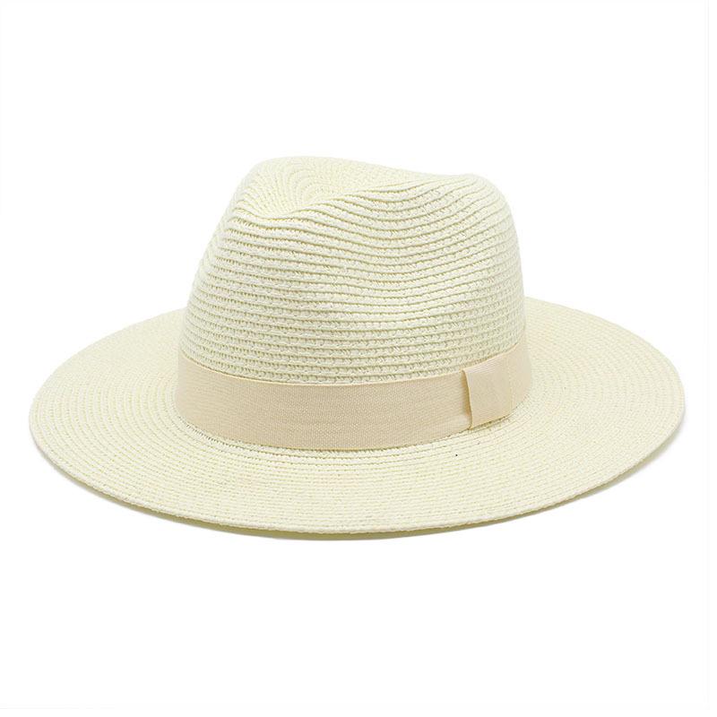 Unisex Summer Panama Sun Hat - Fashionable Straw Braid Fedora for Outdoor and Beach Wear.
