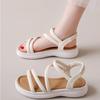 Roman sandals women's summer 2025 new strap beach shoes flat bottom non-slip not tired feet pregnant women sandals outside