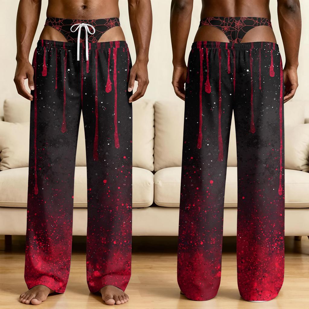 Lustige Schlafanzughose für Herren mit Slip-Aufdruck für Halloween Neuheitshose