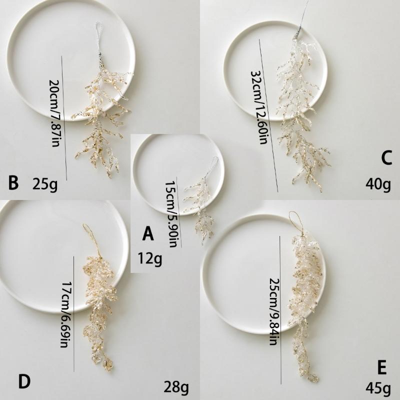 Elegant Sparkling Hanging Decoration For Christmas Tree Shatter Proof Acrylic Materials Holiday Pendant