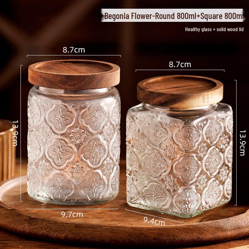 Luftdichtes Glasvorratsglas für Snacks, Trockenfrüchte, Tee, Zucker und Getreide