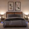 Vidaxl Szafki Nocne Z Led, 2 Szt., Dąb Sonoma, Materiał Drewnopochodny